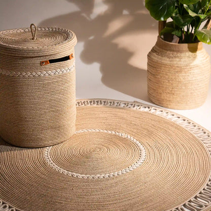 Handwoven Cotton Braided Rug