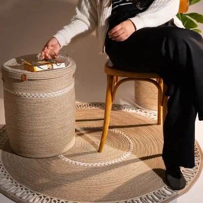 Handwoven Cotton Braided Rug