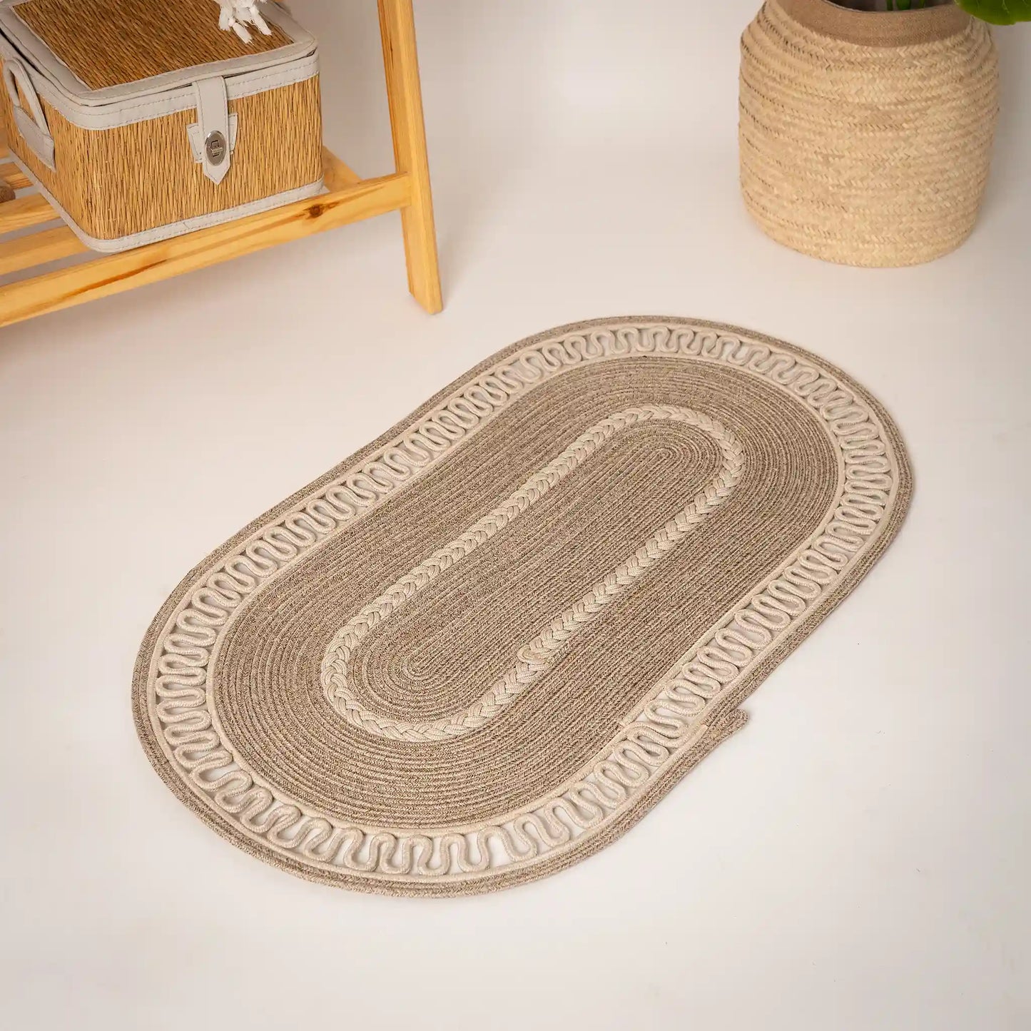 Handwoven Cotton Braided Rug