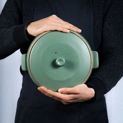 Handmade Stoneware Jade Table Set – Elegant Artisan Ceramic Dinnerware