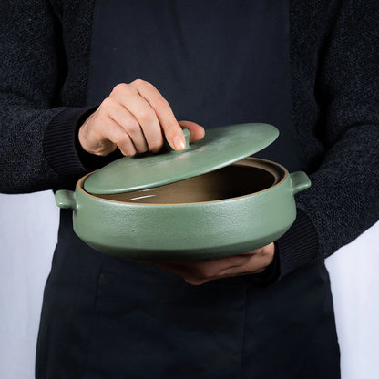 Handmade Stoneware Jade Table Set – Elegant Artisan Ceramic Dinnerware