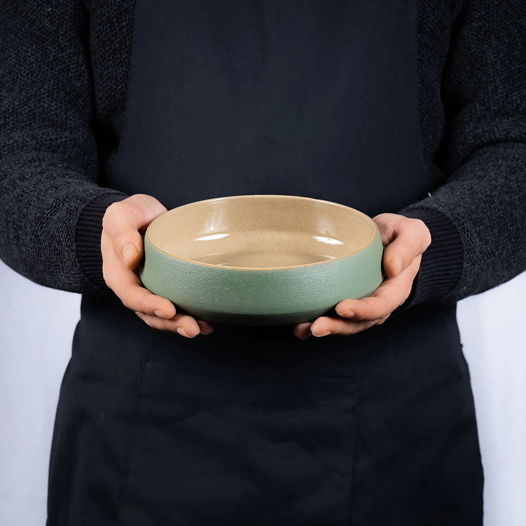 Handmade Stoneware Jade Table Set – Elegant Artisan Ceramic Dinnerware