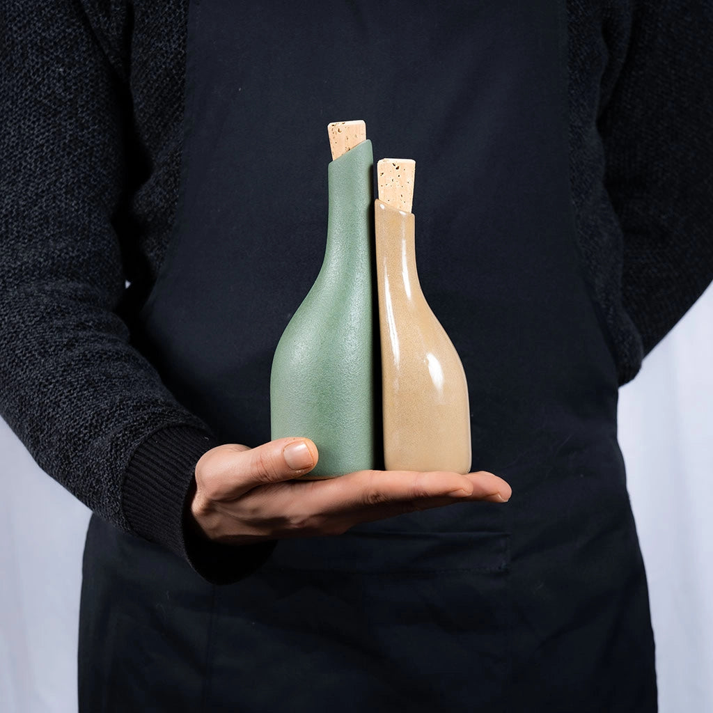 Handmade Stoneware Jade Table Set – Elegant Artisan Ceramic Dinnerware
