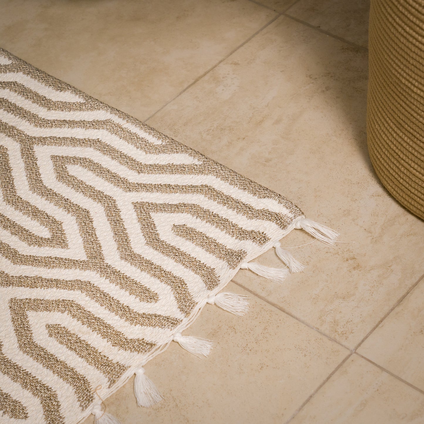 Handmade Cotton Bath Mat Matous | Reversible Bathroom Rug