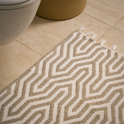 Handmade Cotton Bath Mat Matous | Reversible Bathroom Rug