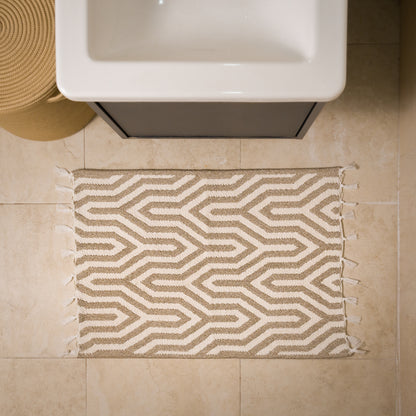 Handmade Cotton Bath Mat Matous | Reversible Bathroom Rug
