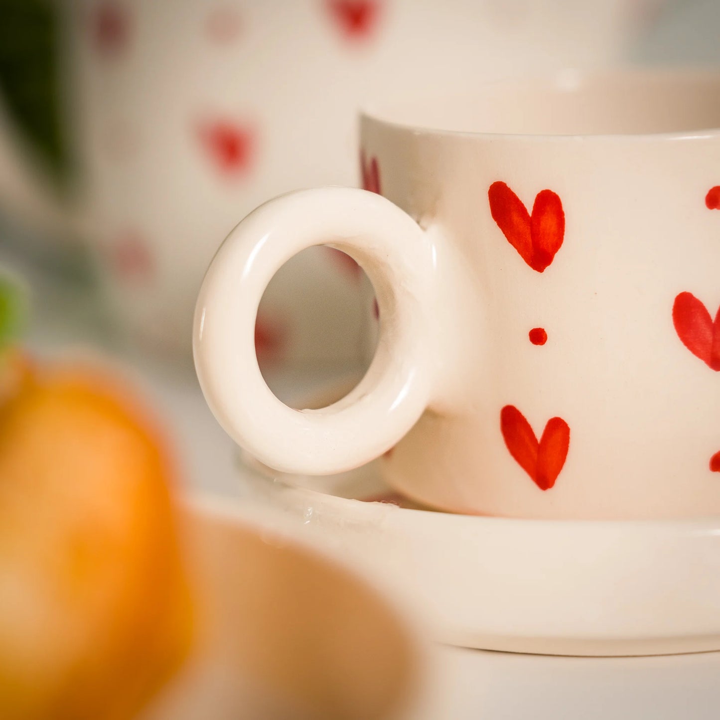 Handmade Ceramic Amora Coffee Set – 2 Person Artisan Service