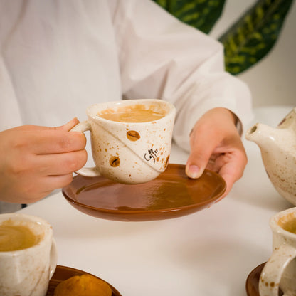 Handmade Ceramic Cafiana Coffee Set – 4 Person Artisan Service