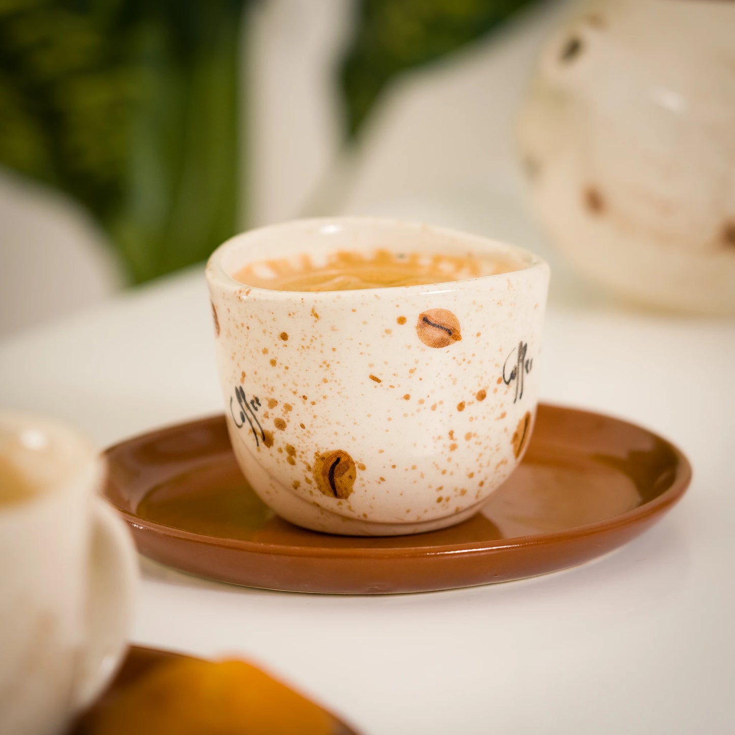 Handmade Ceramic Cafiana Coffee Set – 4 Person Artisan Service