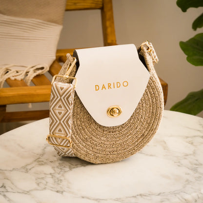 Blana & Amla Round Handbag – Handmade Elegance in Natural Fibers
