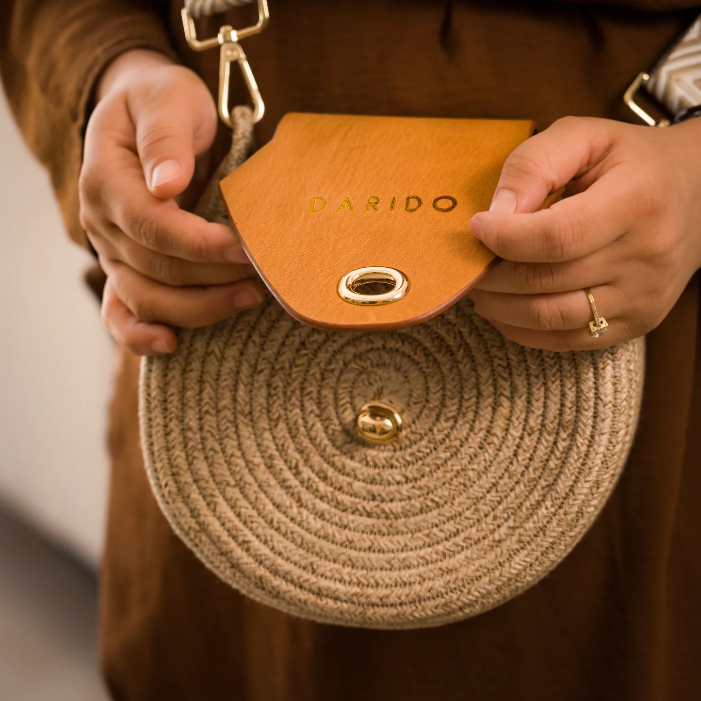 Blana & Amla Round Handbag – Handmade Elegance in Natural Fibers
