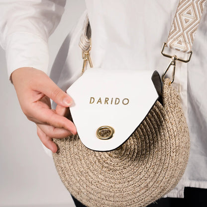 Blana & Amla Round Handbag – Handmade Elegance in Natural Fibers