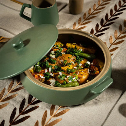 Handmade Stoneware Jade Table Set – Elegant Artisan Ceramic Dinnerware