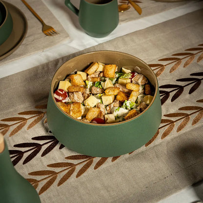 Handmade Stoneware Jade Table Set – Elegant Artisan Ceramic Dinnerware