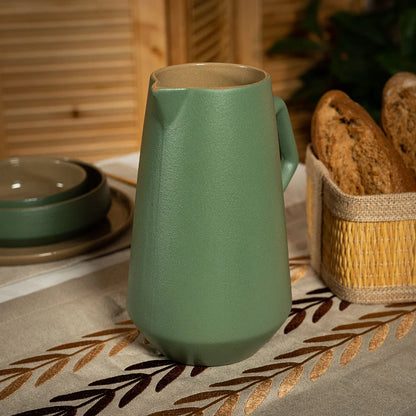 Handmade Stoneware Jade Table Set – Elegant Artisan Ceramic Dinnerware