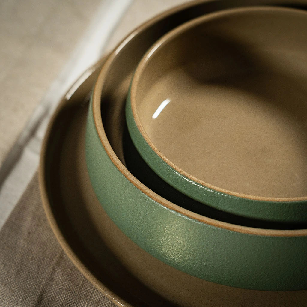 Handmade Stoneware Jade Table Set – Elegant Artisan Ceramic Dinnerware