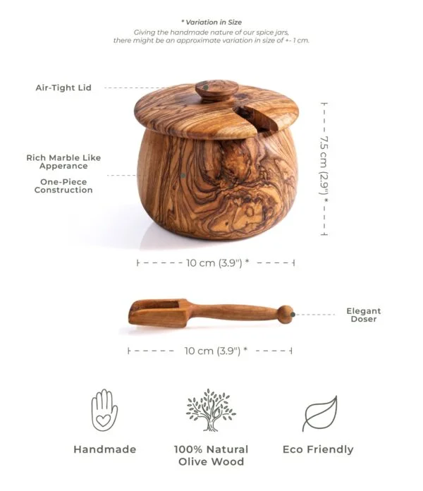 2_11ab3f93-d75b-4bee-9ed4-512a84e1cc0c Spices Jar with Lid and Spoon - 10x8 CM - Darido