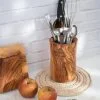 حامل أدوات المطبخ من خشب الزيتون