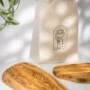 لوح تقطيع وتقديم بتصميم ريفي مع أخدود - 40x22 سم