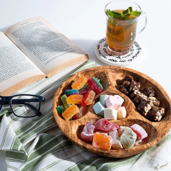 يمكن طحنها بشكل دائري وخشب الزيتون في 4 حجرات