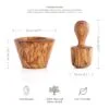 Mortar and pestle set - TH - 18x12cm - Darido