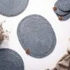 Braided BlueCotton Trivet 40 cm - Darido