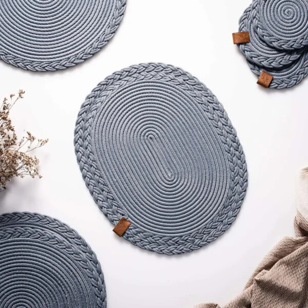 Braided BlueCotton Trivet 40 cm - Darido