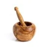Round Mortar and Pestle - 12cm - Olive Wood