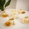 طقم قهوة فخاري يدوي – مارغيريتا (4 أشخاص)