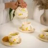 طقم قهوة فخاري يدوي – مارغيريتا (4 أشخاص)