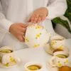 طقم قهوة فخاري يدوي – مارغيريتا (4 أشخاص)