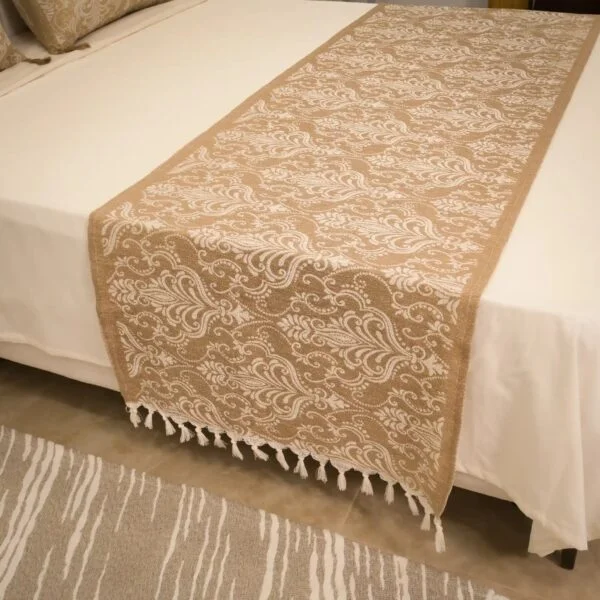 طقم سرير بتصميم باروكي أنيق مع غطائي وسادة فاخرين - 3 قطع