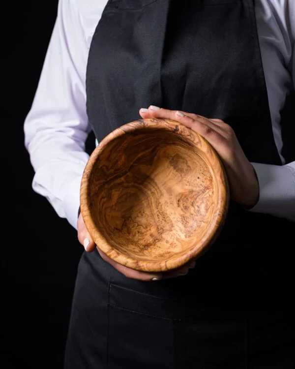 Round Salad Bowl 18x14 cm with Utensils